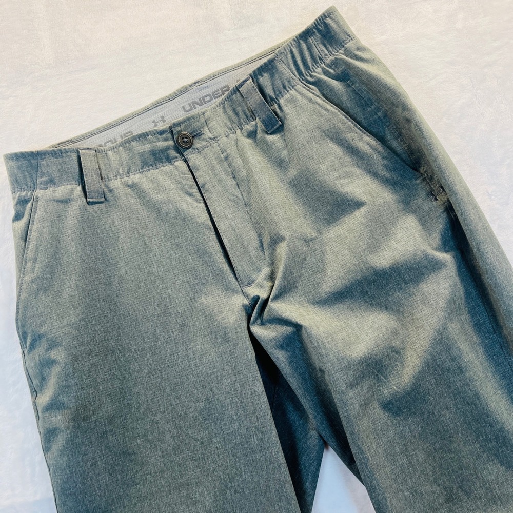 Under Armour Mens Match Play Golf Pants Grey Heather Loose Fit 32x32 Tapered Leg